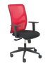 PIQUERAS Y CRESPO Silla Motilla con Mecanismo Sincro, Malla Roja y Asiento Negro