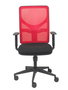 PIQUERAS Y CRESPO Silla Motilla con Mecanismo Sincro, Malla Roja y Asiento Negro