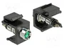 DeLOCK 86456 Keystone LED 6 V, negro, verde, acero inoxidable