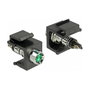 DeLOCK 86456 Keystone LED 6 V, negro, verde, acero inoxidable