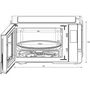 Continental Edison CEMO25UX Microondas Acero Inoxidable 25L 1400W Dimensiones 47.2x34.4x28 cm