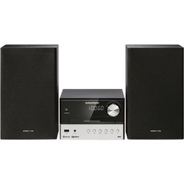 Grundig CMS 3000 BT DAB+ Microcadena de música, 30 W, Negro/Plata