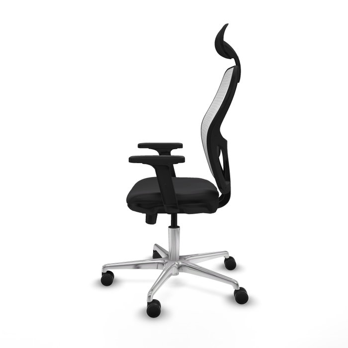 PIQUERAS Y CRESPO Silla de oficina Jorquera con mecanismo Sincro/Traslack Negro y Blanco