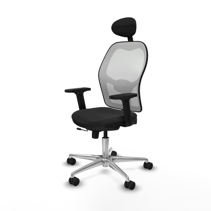 PIQUERAS Y CRESPO Silla de oficina Jorquera con mecanismo Sincro/Traslack Negro y Blanco