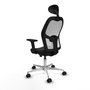 PIQUERAS Y CRESPO Silla de oficina Jorquera con mecanismo Sincro/Traslack Negro y Blanco
