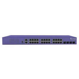 Extreme Networks ExtremeSwitching X435-24P-4S Switch Gestionado Gigabit Ethernet 24 Puertos PoE 30W con 4 Ranuras SFP, Montaje en Rack, Color Violeta