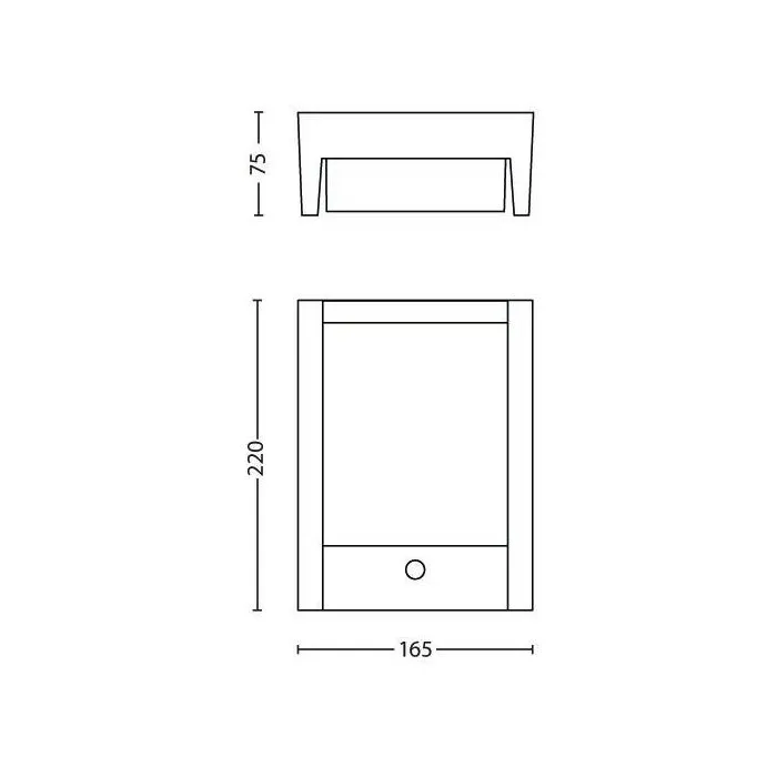 Philips Arbor IR Aplique de Exterior LED con Detector de Movimiento, Color Antracita, 6W, 600 lm, IP44