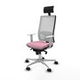 PIQUERAS Y CRESPO Silla de oficina Horna Rosa y Blanca