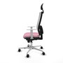 PIQUERAS Y CRESPO Silla de oficina Horna Rosa y Blanca
