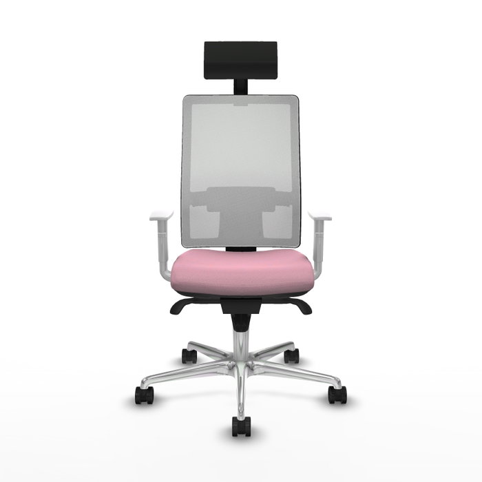 PIQUERAS Y CRESPO Silla de oficina Horna Rosa y Blanca