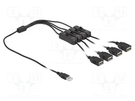 DeLOCK Cable USB Tipo-A macho a 4 x USB Tipo-A hembra con interruptor 1 m 86805