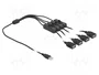 DeLOCK Cable USB Tipo-A macho a 4 x USB Tipo-A hembra con interruptor 1 m 86805