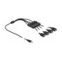 DeLOCK Cable USB Tipo-A macho a 4 x USB Tipo-A hembra con interruptor, 1 m