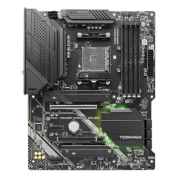 MSI MAG B550 TOMAHAWK MAX WiFi, Placa Base ATX, AMD B550, Socket AM4, Compatible con AMD Ryzen 3000 Series, DDR4 128GB Máx., 2.5Gb LAN, PCIe 4.0 MSI MAG B550 TOMAHAWK MAX WiFi, Placa Base ATX, AMD B550, Socket AM4, Compatible con AMD Ryzen 3000 Series, DDR4 128GB Máx., 2.5Gb LAN, PCIe 4.0