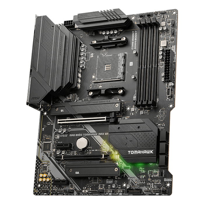 MSI MAG B550 TOMAHAWK MAX WiFi, Placa Base ATX, AMD B550, Socket AM4, Compatible con AMD Ryzen 3000 Series, DDR4 128GB Máx., 2.5Gb LAN, PCIe 4.0 MSI MAG B550 TOMAHAWK MAX WiFi, Placa Base ATX, AMD B550, Socket AM4, Compatible con AMD Ryzen 3000 Series, DDR4 128GB Máx., 2.5Gb LAN, PCIe 4.0