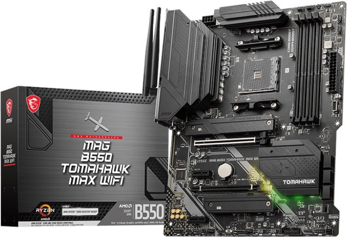 MSI MAG B550 TOMAHAWK MAX WIFI ATX AMD B550 Socket AM4 DDR4 MSI MAG B550 TOMAHAWK MAX WIFI ATX AMD B550 Socket AM4 DDR4