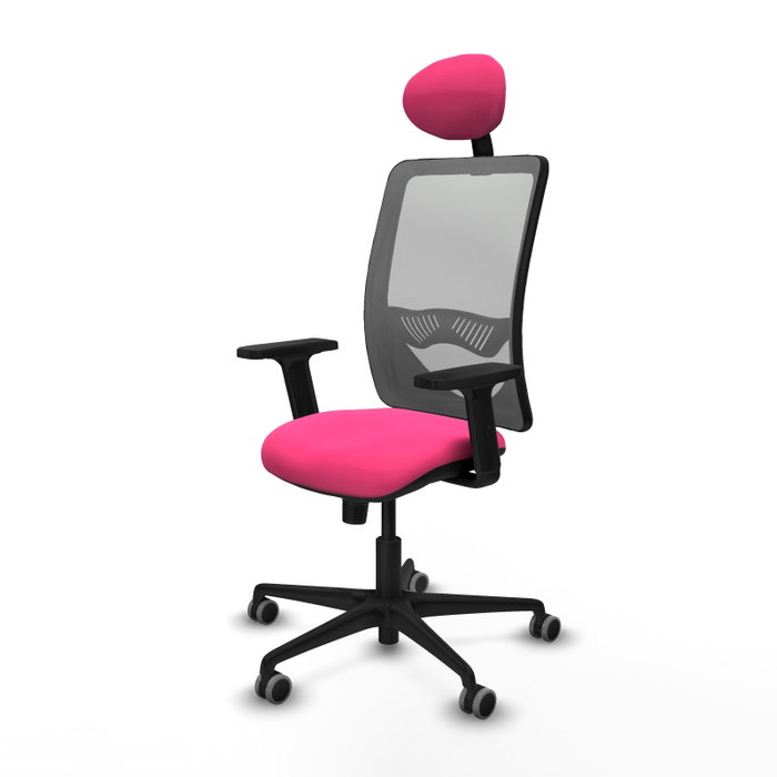 PIQUERAS Y CRESPO Silla de oficina Zulema Rosa con mecanismo Sincro