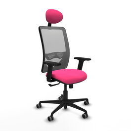 PIQUERAS Y CRESPO Silla de oficina Zulema Rosa con mecanismo Sincro