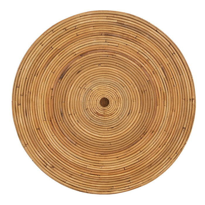 S/2 Mesa Auxiliar Natural Ratán Salón 60 X 60 X 39 cm