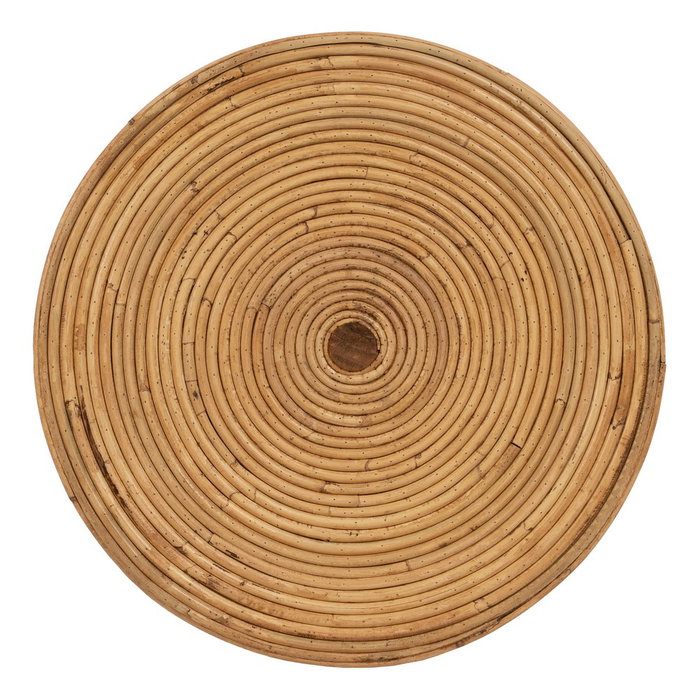 S/2 Mesa Auxiliar Natural Ratán Salón 60 X 60 X 39 cm