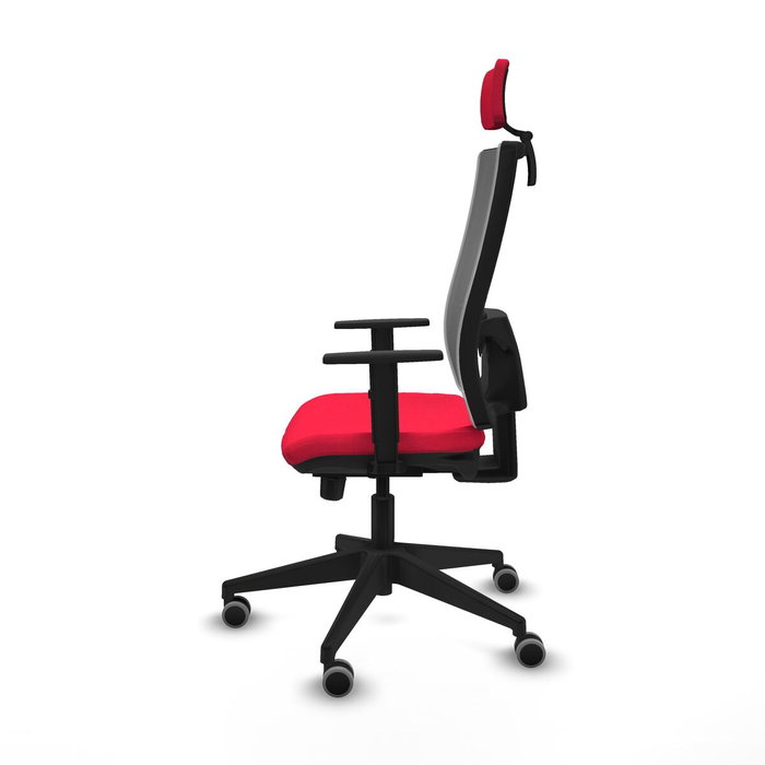 PIQUERAS Y CRESPO Silla de oficina Horna con mecanismo Sincro/Traslack Rojo y Gris