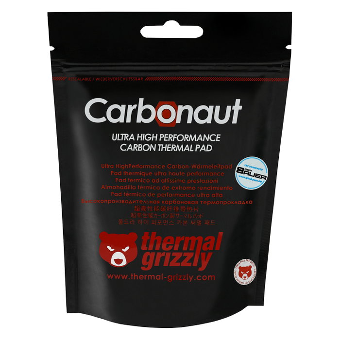 Thermal Grizzly Carbonaut 51x68x0,2 mm negro Thermal Grizzly Carbonaut 51x68x0,2 mm negro