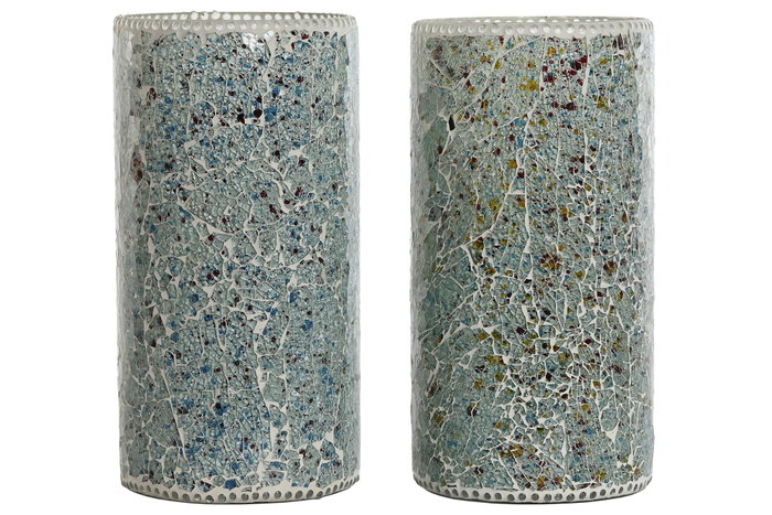 DKD Home Decor Lámpara Sobremesa Indio Craquelado 25 Verde Menta Azul Celeste 15x15x30 cm (2 Unidades) DKD Home Decor Lámpara Sobremesa Indio Craquelado 25 Verde Menta Azul Celeste 15x15x30 cm (2 Unidades)