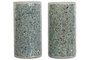 DKD Home Decor Lámpara Sobremesa Indio Craquelado 25 Verde Menta Azul Celeste 15x15x30 cm (2 Unidades)