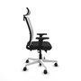 PIQUERAS Y CRESPO Silla de oficina Haches con mecanismo Sincro/Traslack, Negro y Blanco