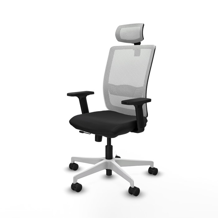 PIQUERAS Y CRESPO Silla de oficina Haches con mecanismo Sincro/Traslack, Negro y Blanco PIQUERAS Y CRESPO Silla de oficina Haches con mecanismo Sincro/Traslack, Negro y Blanco