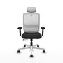 PIQUERAS Y CRESPO Silla de oficina Haches con mecanismo Sincro/Traslack, Negro y Blanco