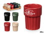 Vessia Vaso Expresso 300 ml Loza Neutros Crema Negro Rojo Verde 8x10x8 cm (Set de 24)
