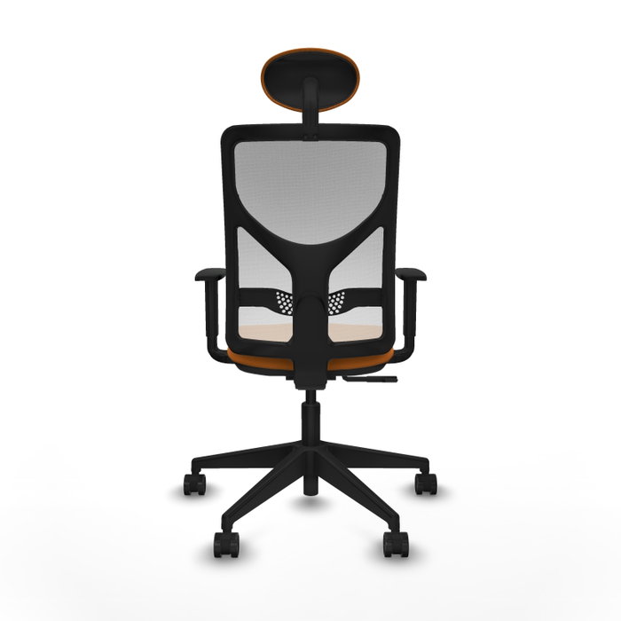 PIQUERAS Y CRESPO Silla de oficina Motilla Naranja y Blanco