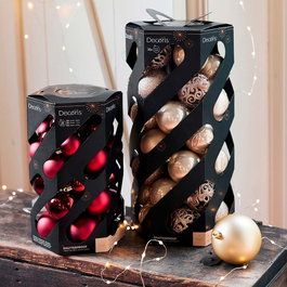 Decoris Bolas de decoración árbol navidad ø6 cm, dorado, caja 35 uds