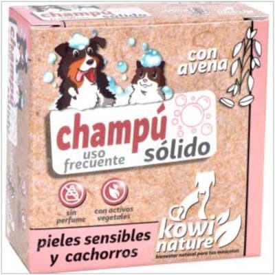 Kowi Nature Vet Champú Sólido Piel Sensible para Perros y Gatos 70g