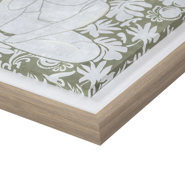 DKD Home Decor Cuadro Lienzo MDF 42x42 Mujer Flores Surtido de 2