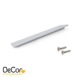 Emuca Lote de 10 tiradores para mueble Torrent, L120mm, intereje 96mm, Aluminio, Anodizado mate