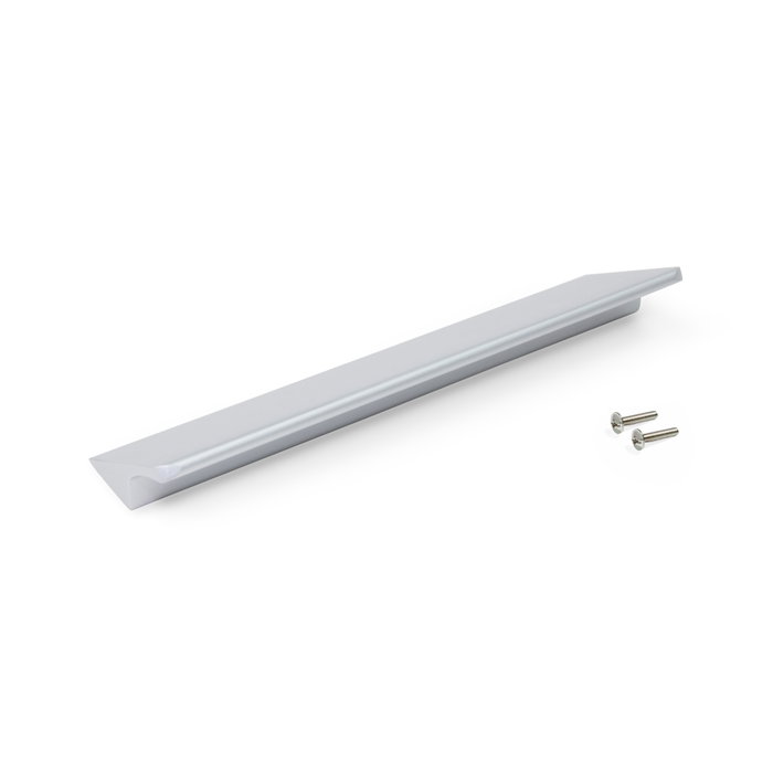 Emuca Lote de 10 tiradores para mueble Torrent, L120mm, intereje 96mm, Aluminio, Anodizado mate