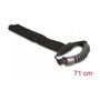 DeLOCK Correa de transporte con cierre de gancho y bucle 710 x 50 mm Negro (2 piezas)