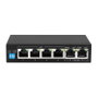 Extralink KRIOS Switch PoE de 6 puertos con 4 puertos Gigabit PoE/PoE+ y 2 puertos Uplink Gigabit