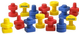 MINILAND Set de 72 tornillos y tuercas + actividades
