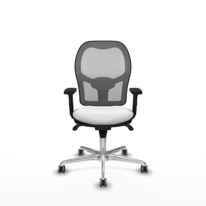 PIQUERAS Y CRESPO Silla de oficina Jorquera, Tela Blanco y Malla Gris PIQUERAS Y CRESPO Silla de oficina Jorquera, Tela Blanco y Malla Gris