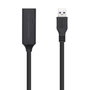 Aisens Cable Prolongador USB 3.0 con Amplificador y Alimentador, 10m, Negro
