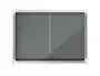 Nobo Vitrina de Anuncios Premium Plus Fieltro Gris con Puerta Corredera 8 x DIN A4 925x668 mm