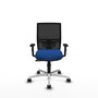PIQUERAS Y CRESPO Silla de oficina Yunquera con mecanismo Sincro, Azul y Negro