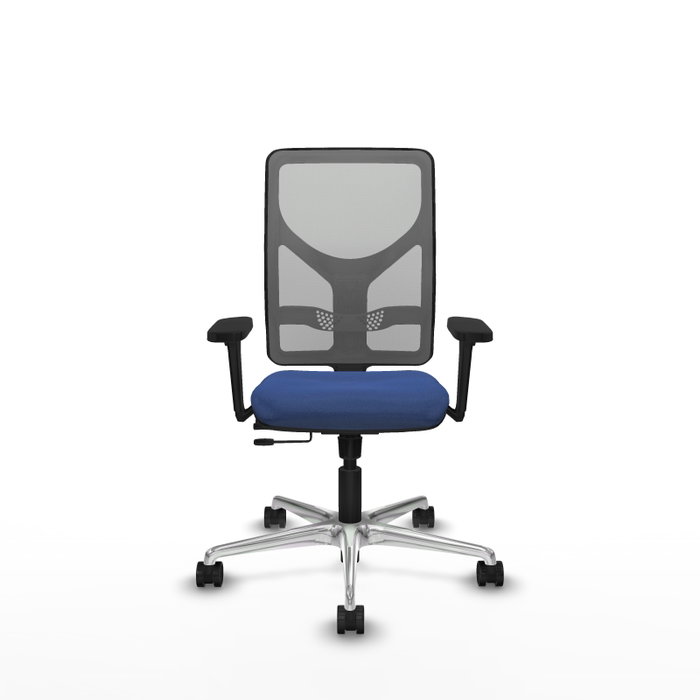 PIQUERAS Y CRESPO Silla de oficina Motilla con mecanismo Sincro/Traslack Azul marino y Gris