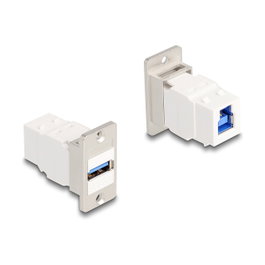 DeLOCK 67164 Módulo Keystone de Montaje en Panel USB A Hembra a USB B Hembra