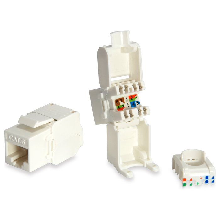 Equip 769216 Pack de 8 Conector Adaptador RJ-45 a LSA Cat. 6 Blanco Equip 769216 Pack de 8 Conector Adaptador RJ-45 a LSA Cat. 6 Blanco