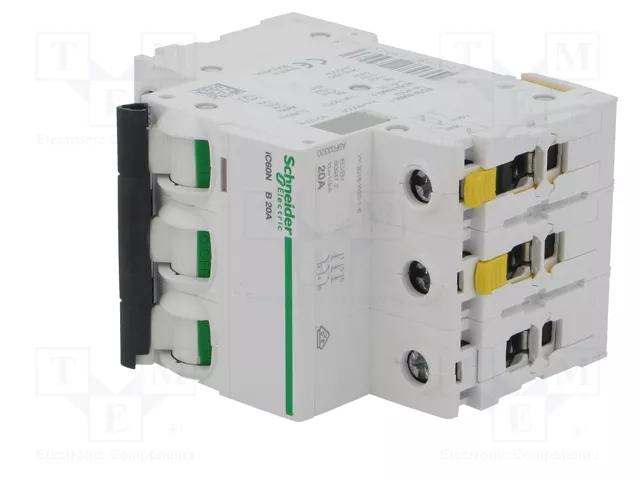 SCHNEIDER ELECTRIC Interruptor magnetotérmico iC60N 20A 3 polos Caract B