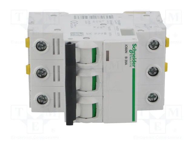 SCHNEIDER ELECTRIC Interruptor magnetotérmico iC60N 20A 3 polos Caract B
